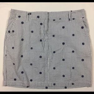 💫 British Khaki Pinstriped Patterned Skirt